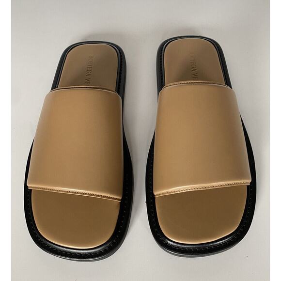 Bottega Veneta Men\'s Vienna Calf Leather Sandals Camel 6 US 667087 IT NIB $690 main image 12